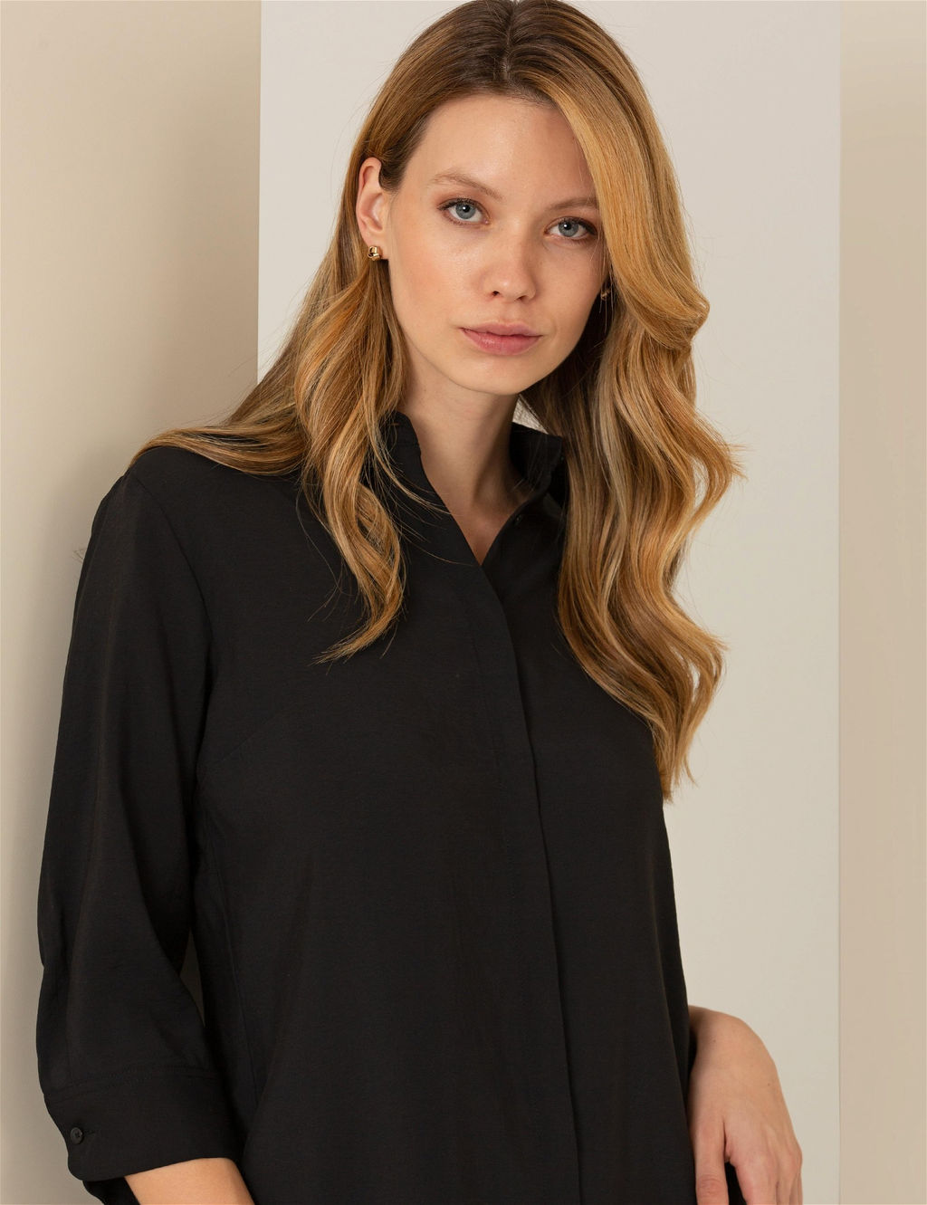 Siyah Slim Fit Dokuma Elbise - Pierre cardin фото 3