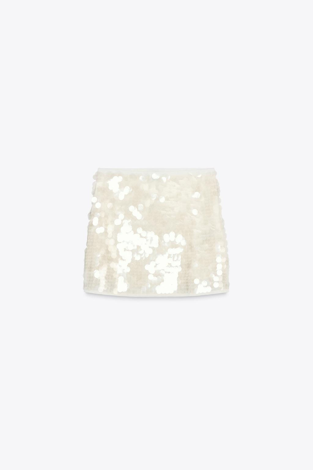 SEQUIN KNIT MINI SKIRT - Zara фото 5