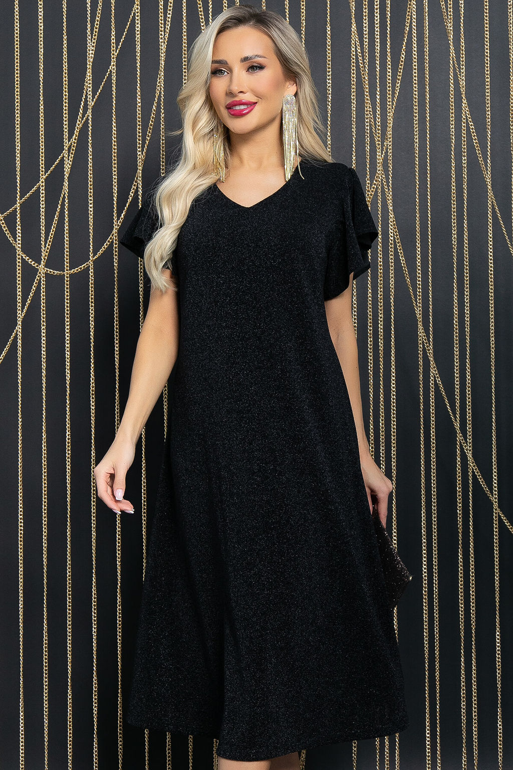 Платье Мелодия любви (мерцающий черный) П11771 - Lt collection фото 8