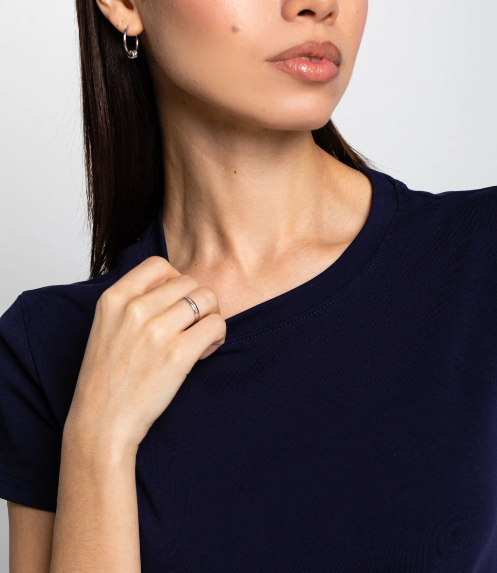 Футболка #КТ250361, тёмно-синий - Dommod фото 5