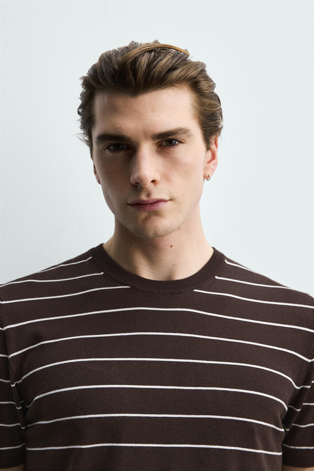 CAMISETA PUNTO MEZCLA VISCOSA / rayas - Zara фото 5