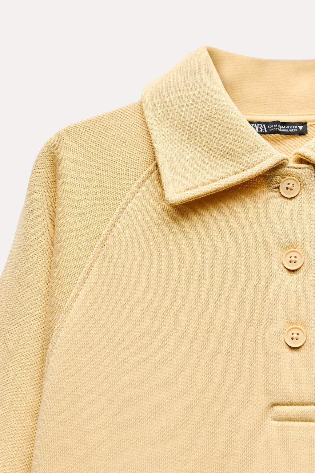 PLUSH POLO SWEATSHIRT - Zara фото 8