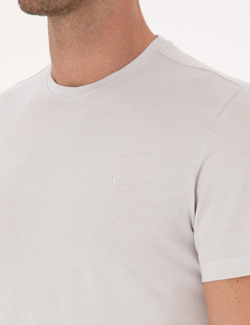Ta_ Slim Fit %100 Pamuk Bisiklet Yaka Basic T-shirt - Cacharel фото 7