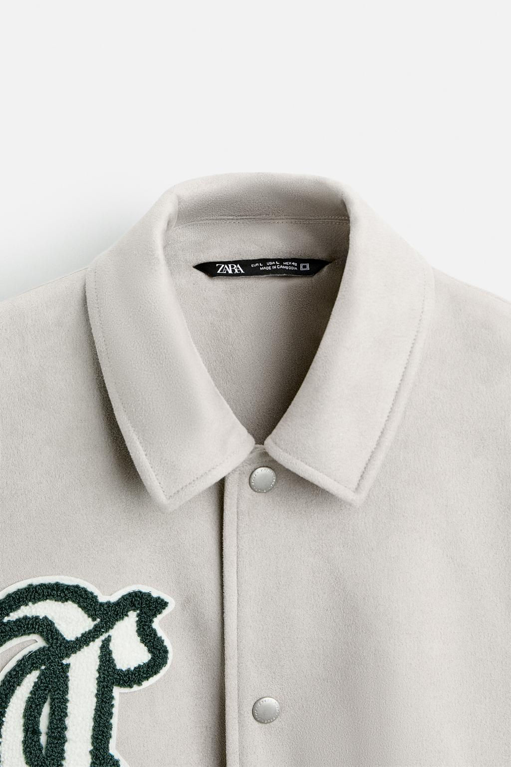 FAUX SUEDE JACKET WITH PATCHES - Zara фото 16