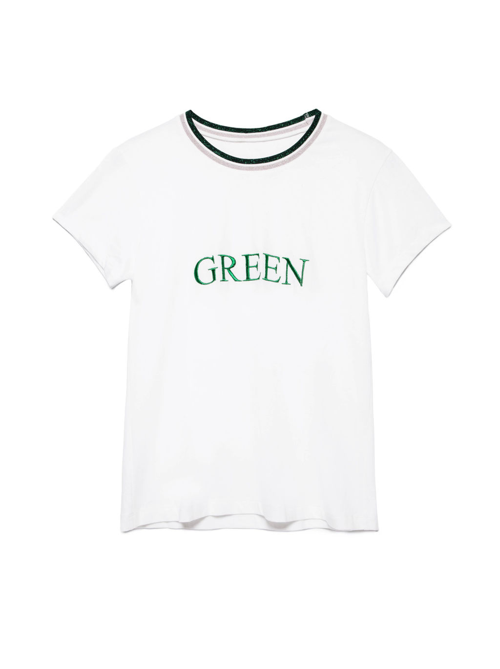 CONTE Белая футболка с сияющей вышивкой "Green" LD 1108 white