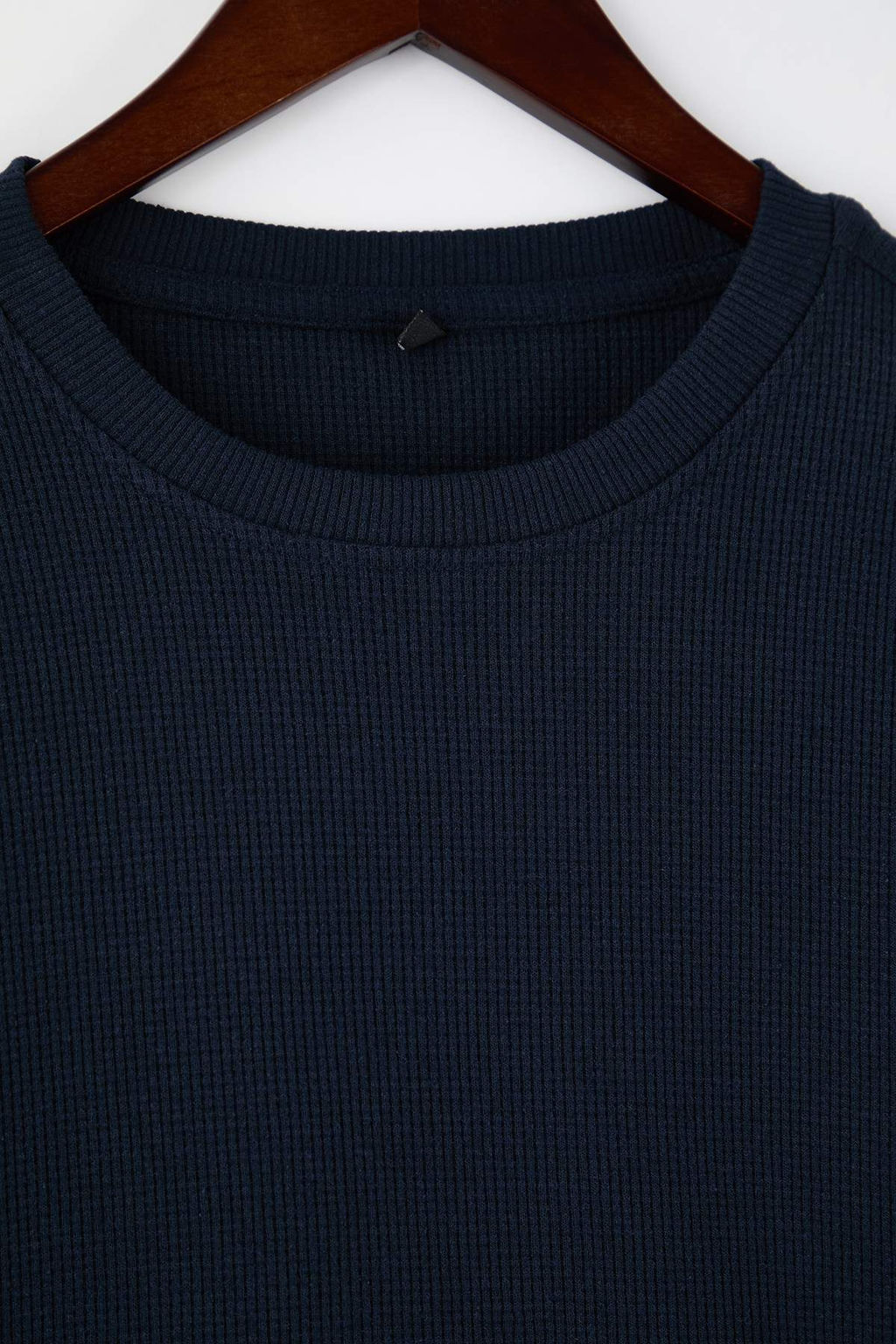 Siyah- Lacivert Yeni Oversize/Genis Kal?p 2li Paket Dokulu Waffle Sweatshirt TMNAW26SW00028