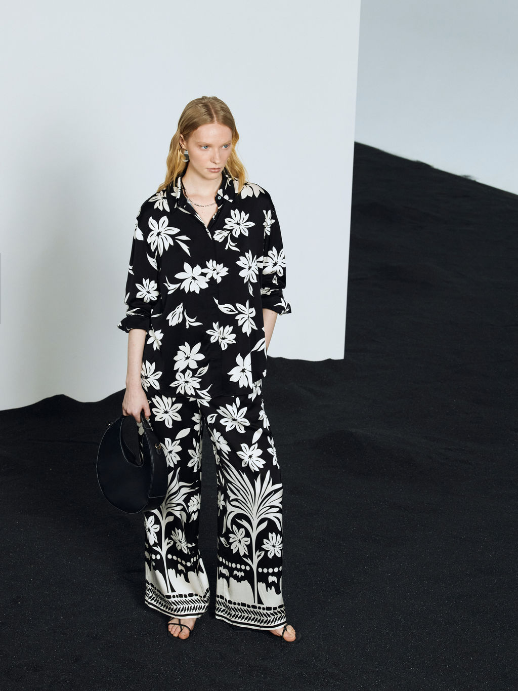 Рубашка из вискозы с длинным рукавом / Zarina  фото 3