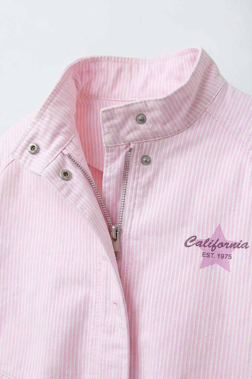 CAZADORA SARGA RAYAS / Rosa / Blanco - Zara фото 6