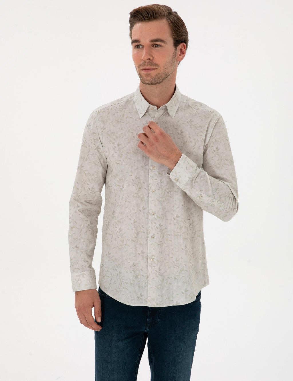 Bej Slim Fit % 100 Pamuk G_mlek - Cacharel фото 3