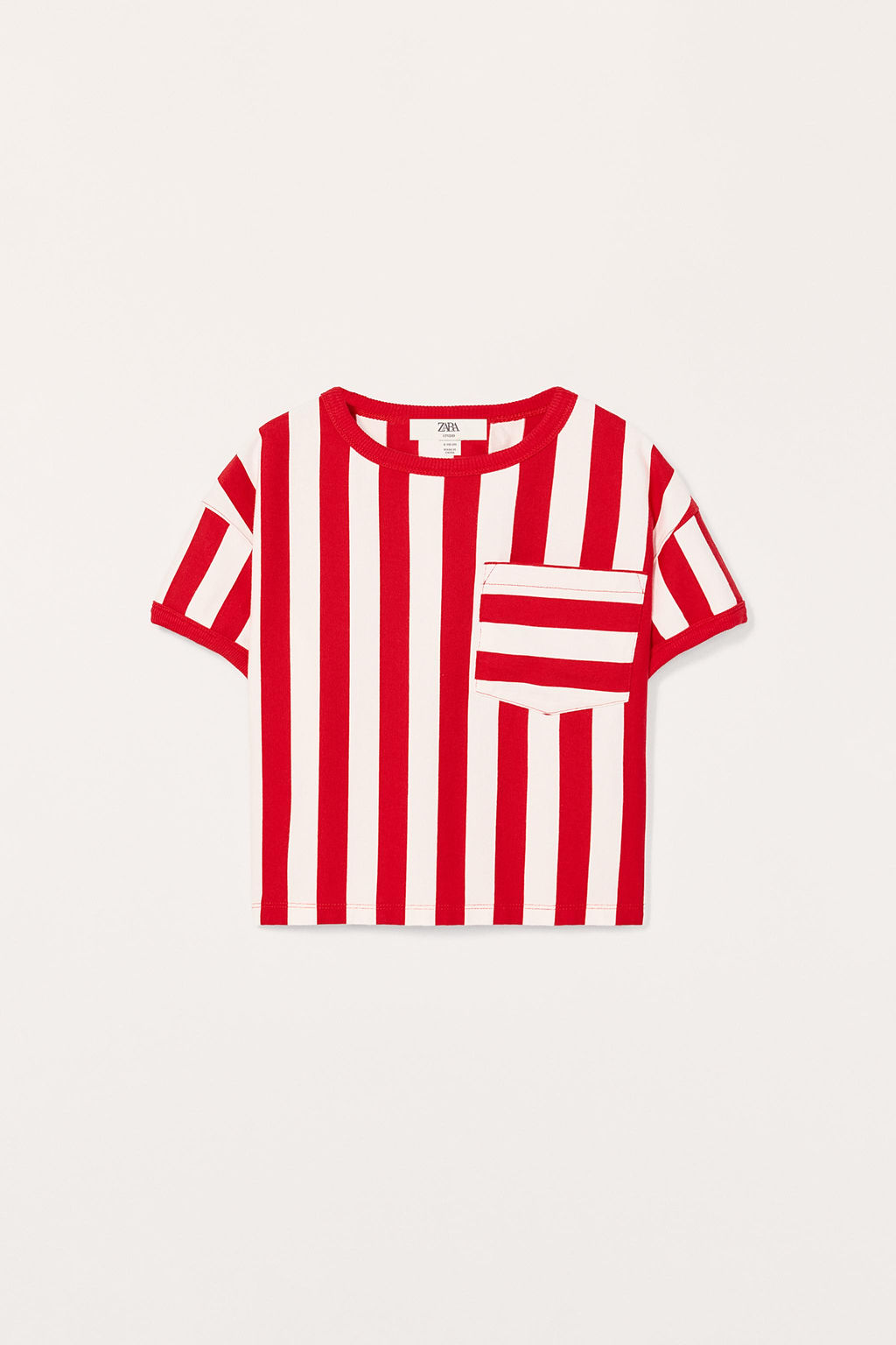 STRIPED T-SHIRT WITH POCKET - LIMITED EDITION - Zara фото 6