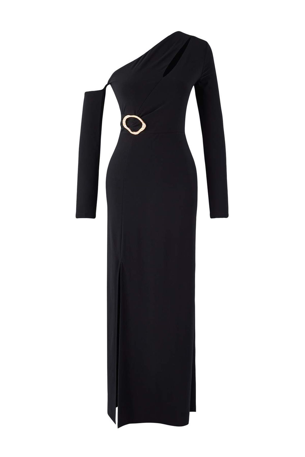 Siyah Cut Out ve Aksesuar Detayl? Orme Maxi Abiye & Mezuniyet Elbisesi TPRAW26AE00012 - Trendyolmilla фото 5