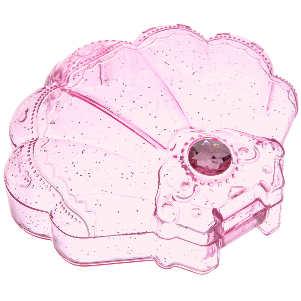 Цена за 6 шт. Шкатулка пластиковая "KiKi HAUS", ракушка, цвет розовый, 11*9.5*3.5см (в пакете)