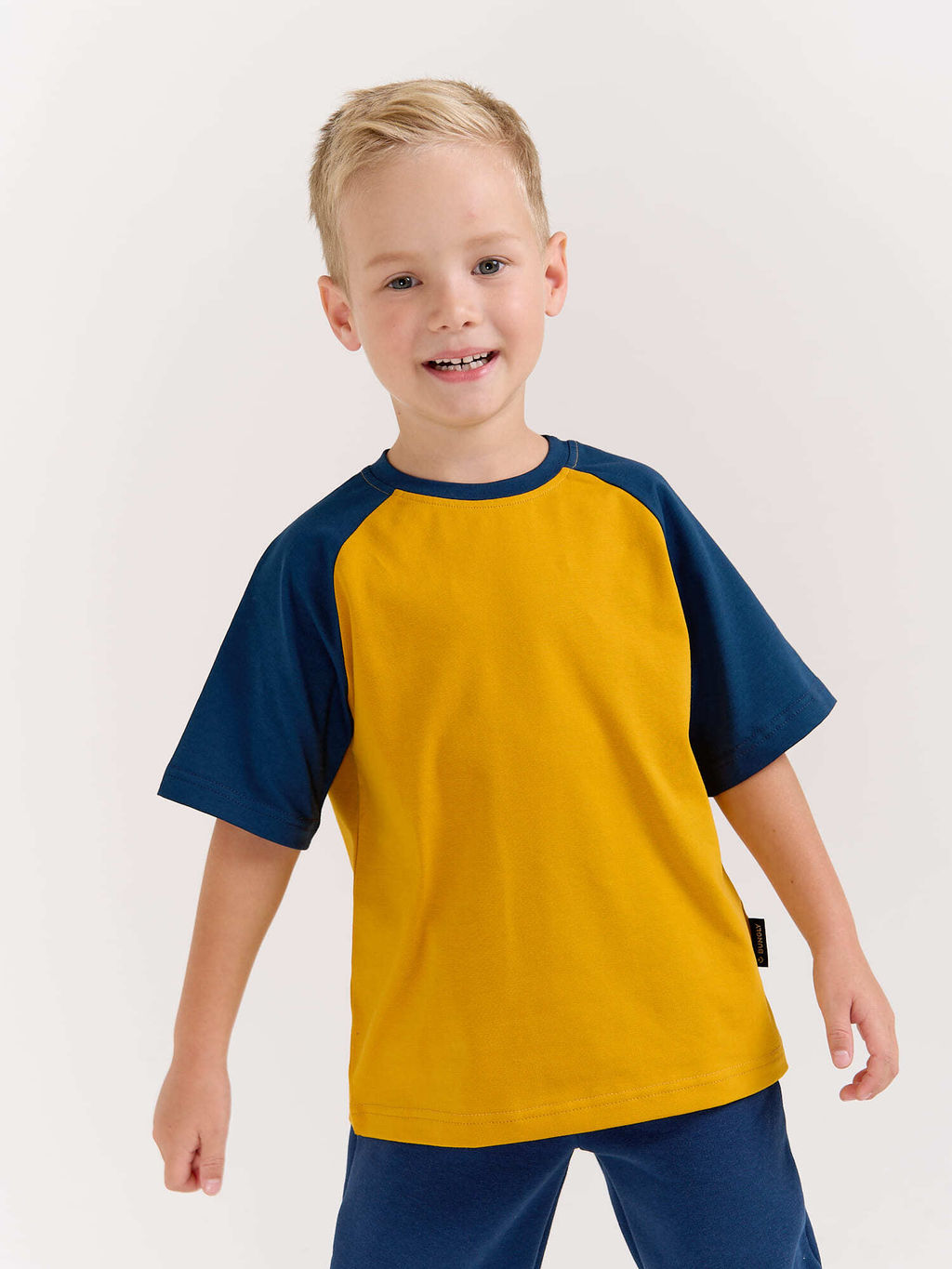 Футболка Колор блок Горчица - Bungly фото 2