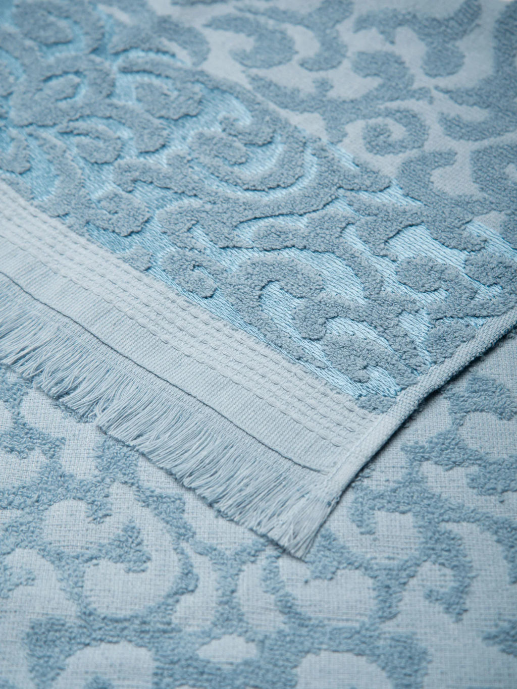 Махровое полотенце Вензеля цвет голубой,100% хлопок, 50х80см - New star фото 3