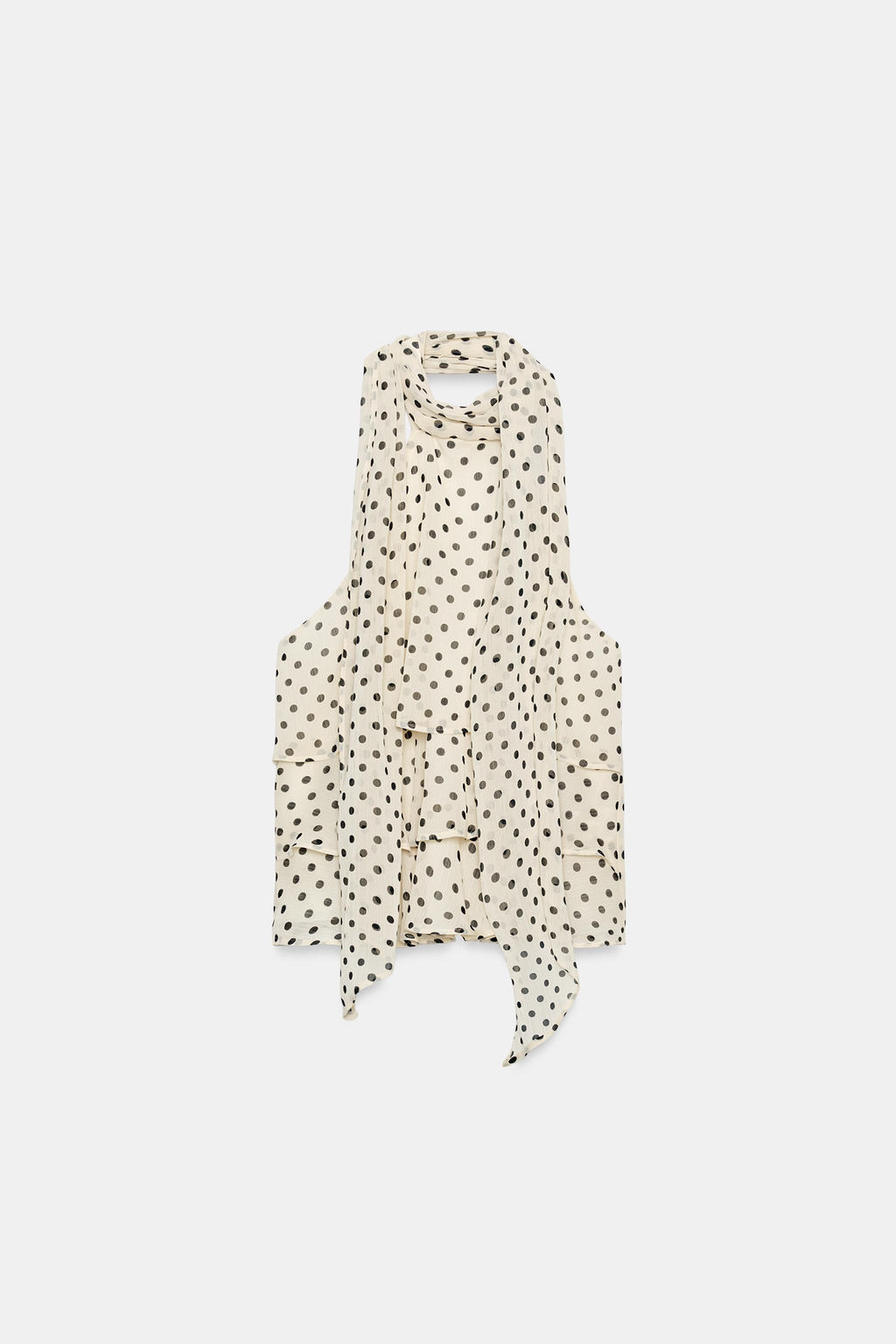 TOP VOLANTES LUNARES / Crudo / Negro - Zara фото 7