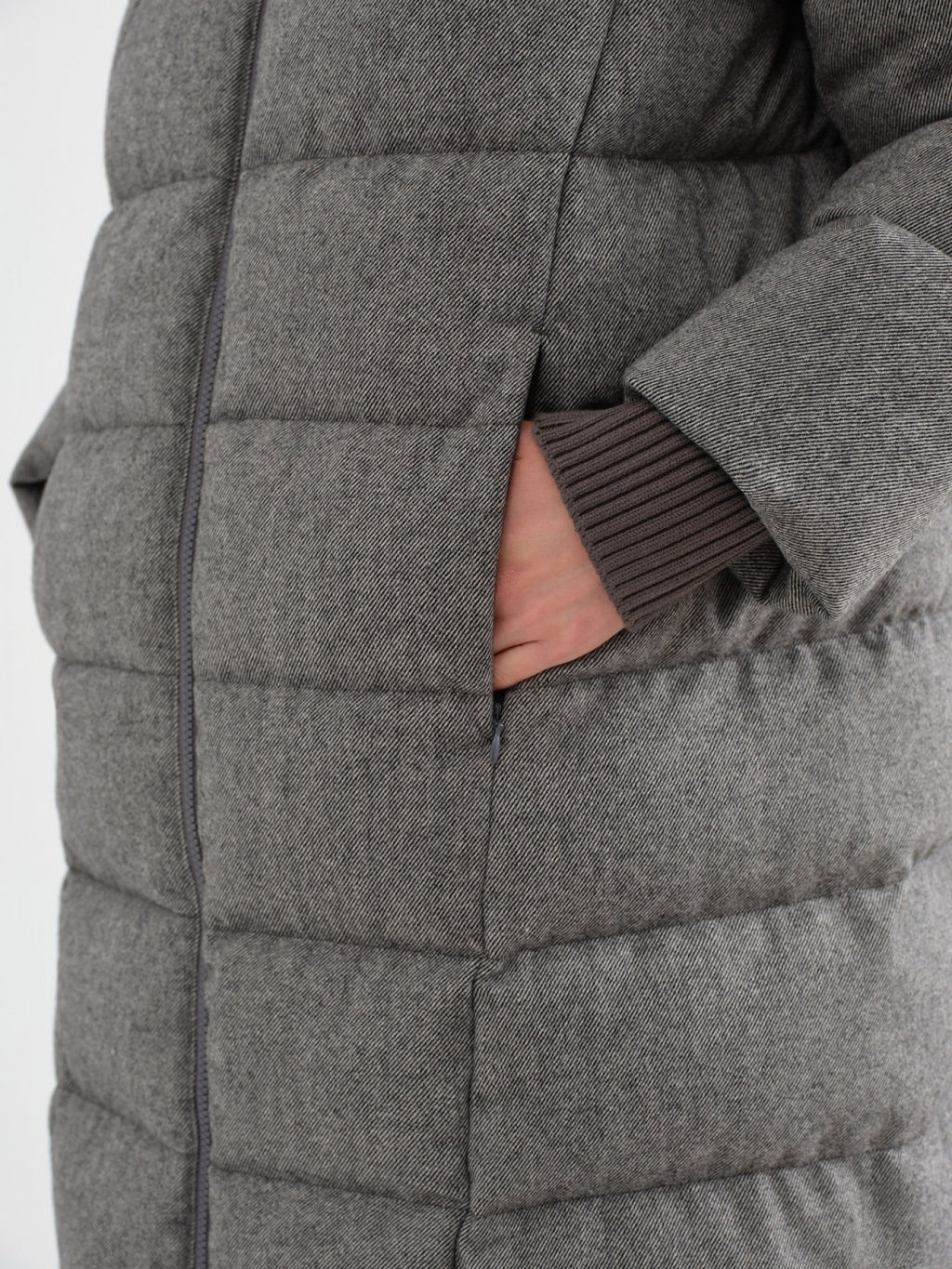 Conso/WDM 230569 - grey Пуховое пальто  фото 4