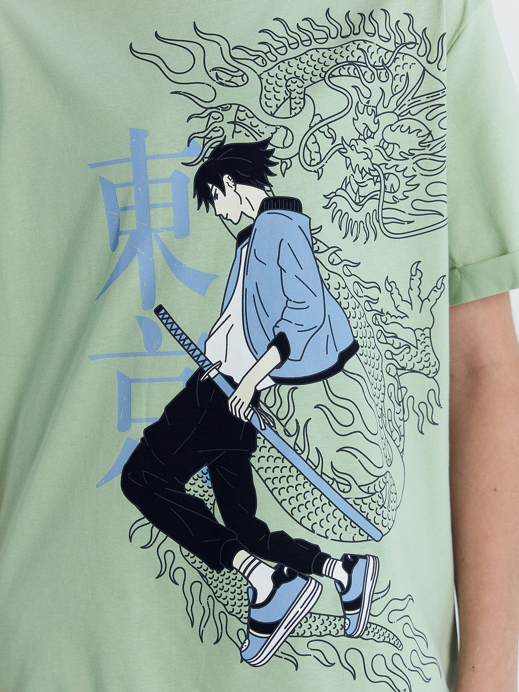 Футболка для мальчиков пыльно-зеленая с печатью - Mark formelle фото 6