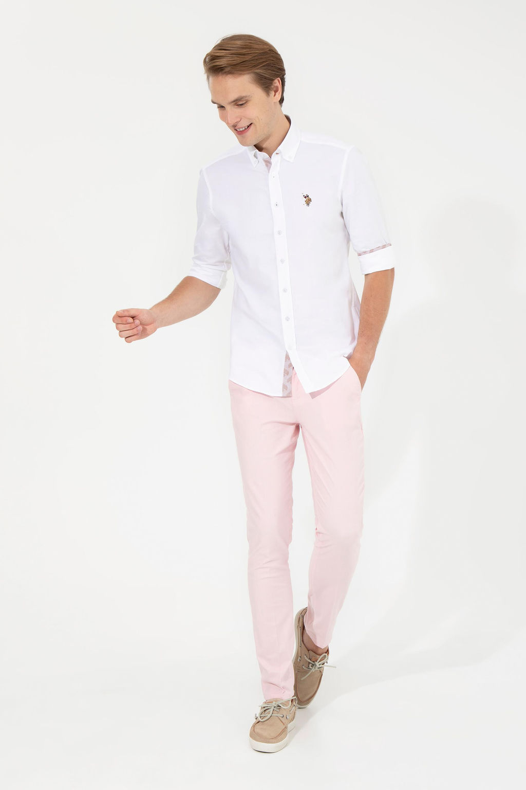 U. S. Polo Assn / Мужские розовые брюки из плотной ткани - U.s. polo assn фото 15