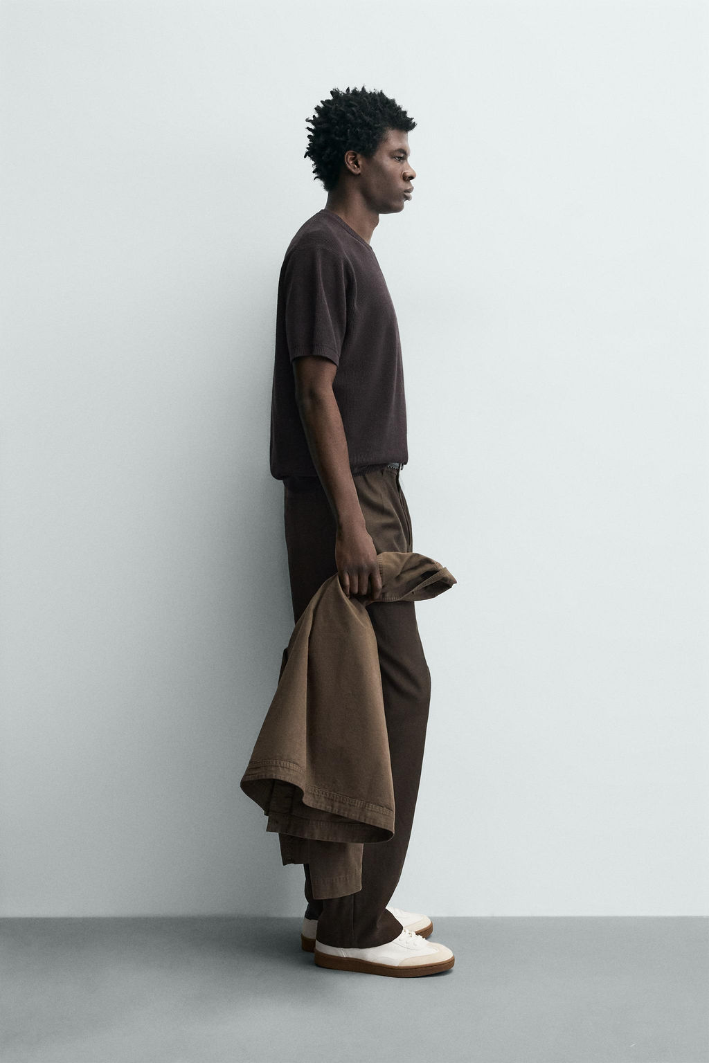 CAMISETA PUNTO PERLADO / Chocolate