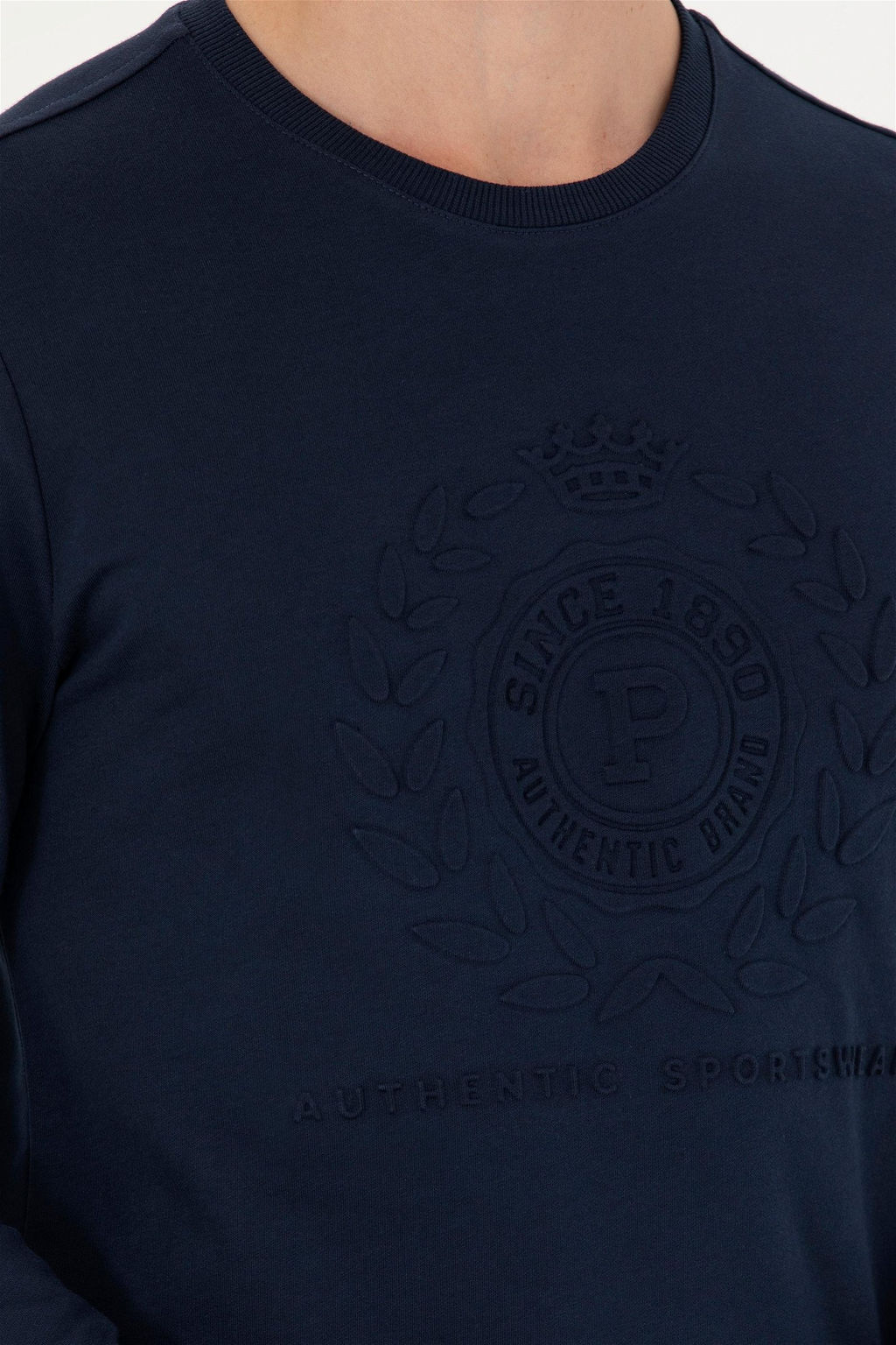 Свитшот мужской U. S. Polo Assn темно-синий из хлопка - U.s. polo assn фото 7