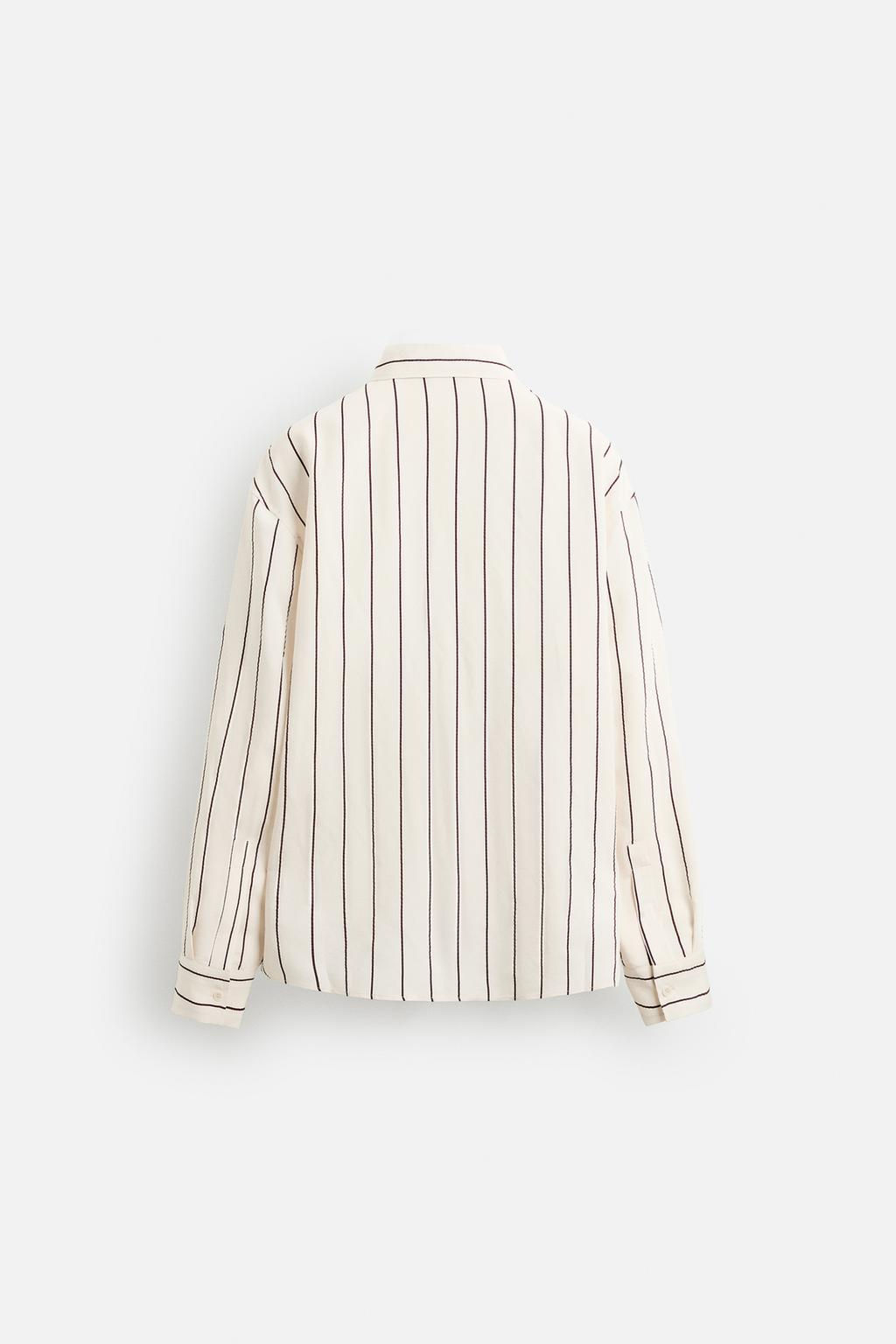 STRIPED FLOWING SHIRT - Zara фото 9