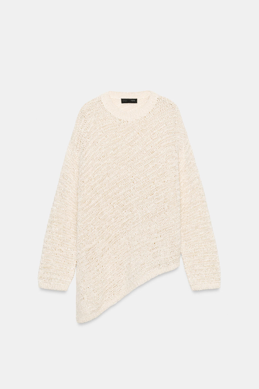 JERSEY OVERSIZE PUNTO BAJO ASIM?TRICO / crudo-blanco - Zara фото 8