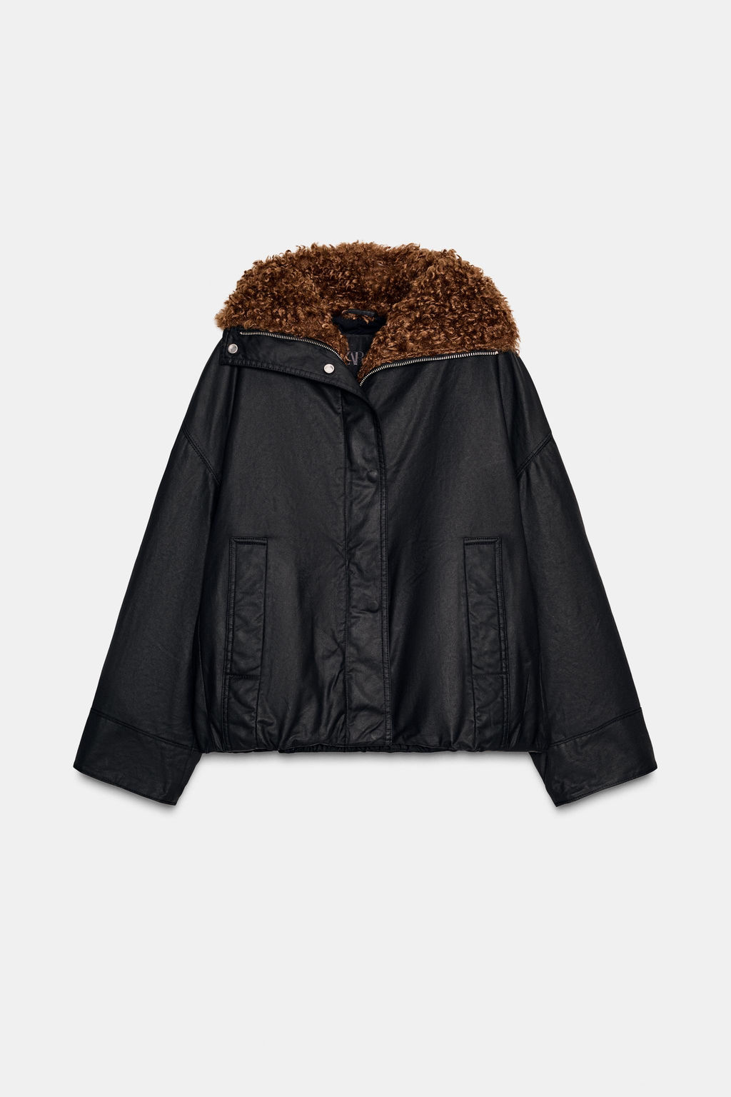 FAUX SHEARLING BOMBER JACKET ZW COLLECTION - Zara фото 9