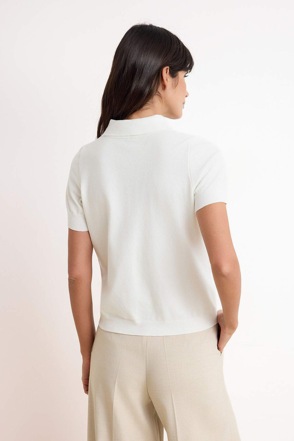 Ekru Fular Detayl? Premium Iplik/ Ozel Iplik Bluz TWOSS26BZ00159