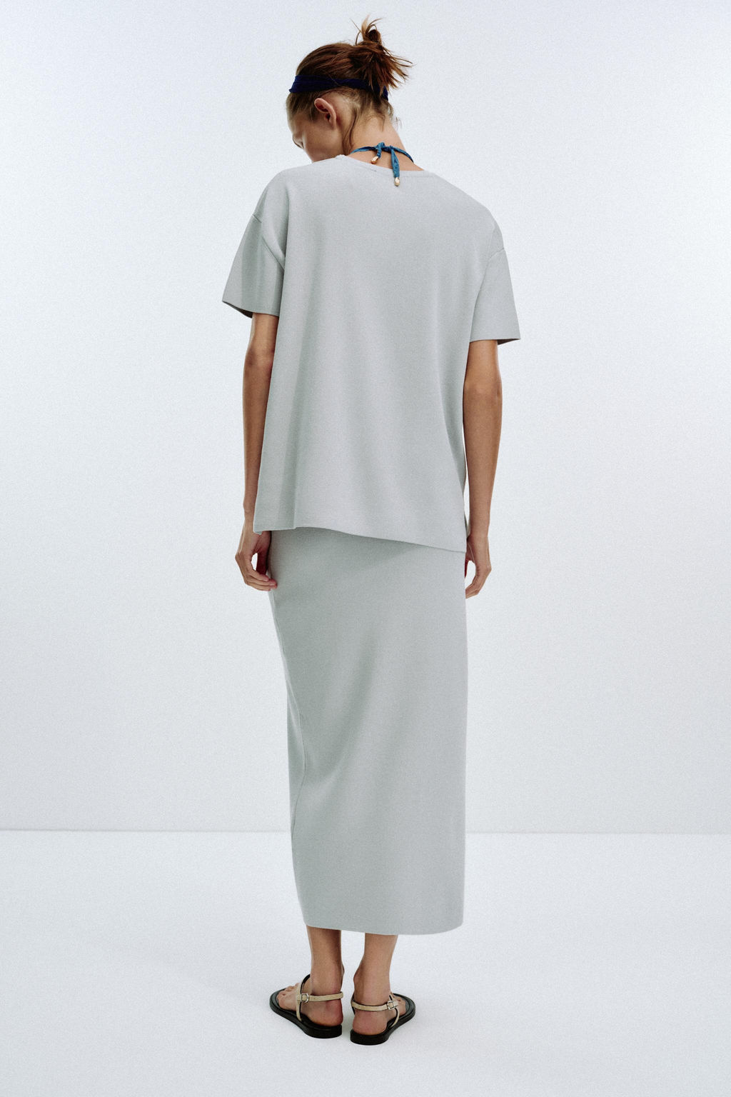 PLAIN KNIT MIDI SKIRT - Zara фото 6