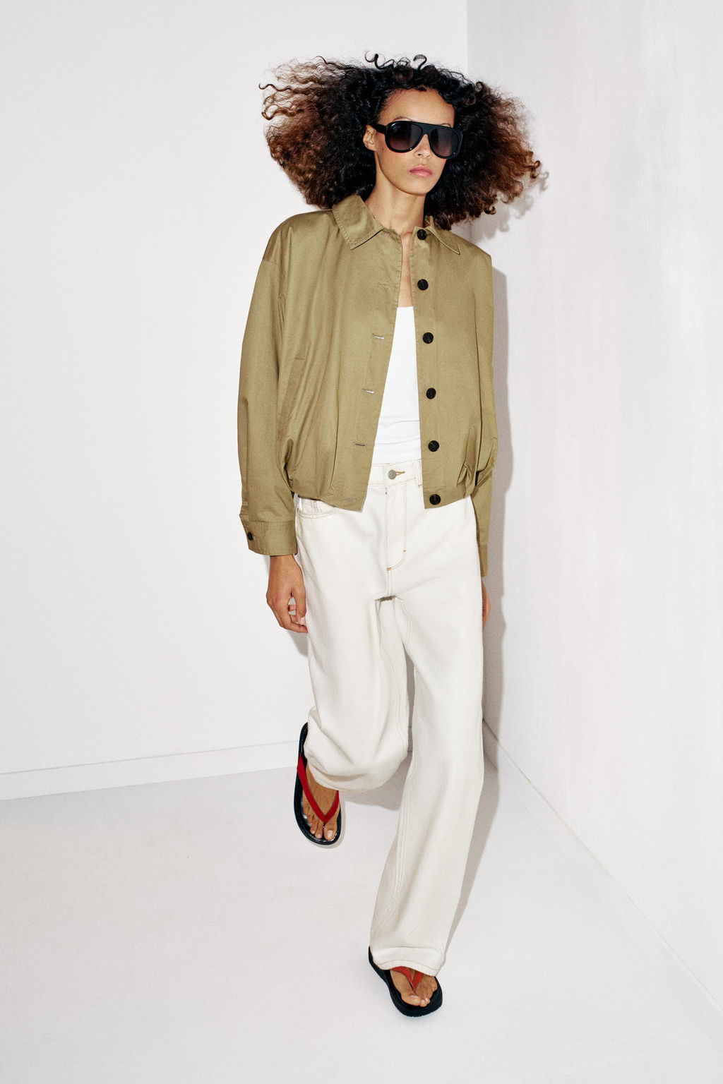 CHAQUETA GLOBO / Khaki - Zara фото 8