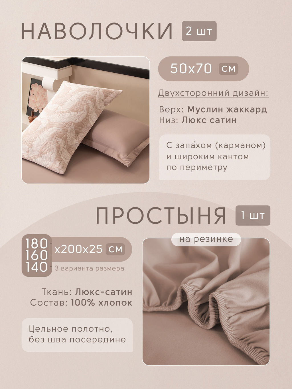 Комплект постельного белья на резинке Сатин Aurora Veil с Покрывалом AVR002 180*200*25;160*200*25;140*200*25 Евро - Ситрейд фото 4