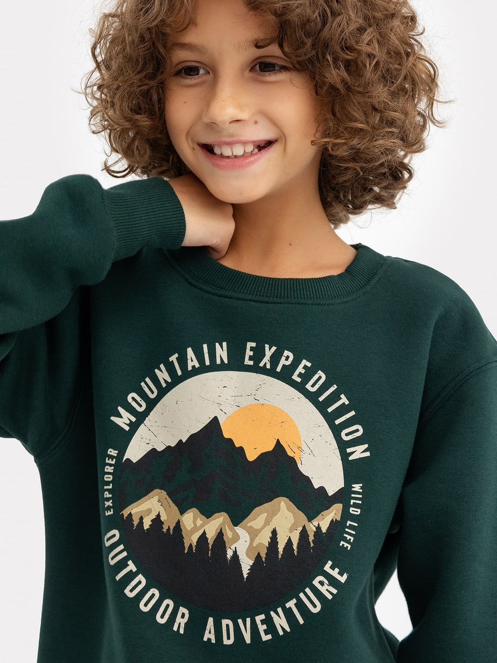 Джемпер для мальчиков зеленый с печатью - Mark formelle фото 11