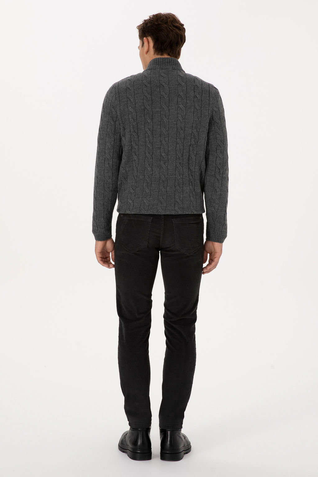 Erkek Gri Slim Fit Kanvas / Chino Pantolon - U.s. polo assn фото 4