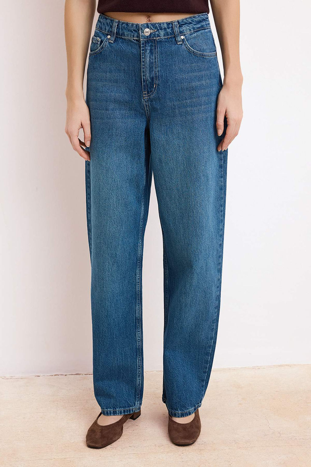 Mavi Normal Bel 100% Pamuk Baggy Jeans TWOSS26JE00140 - Trendyolmilla фото 5