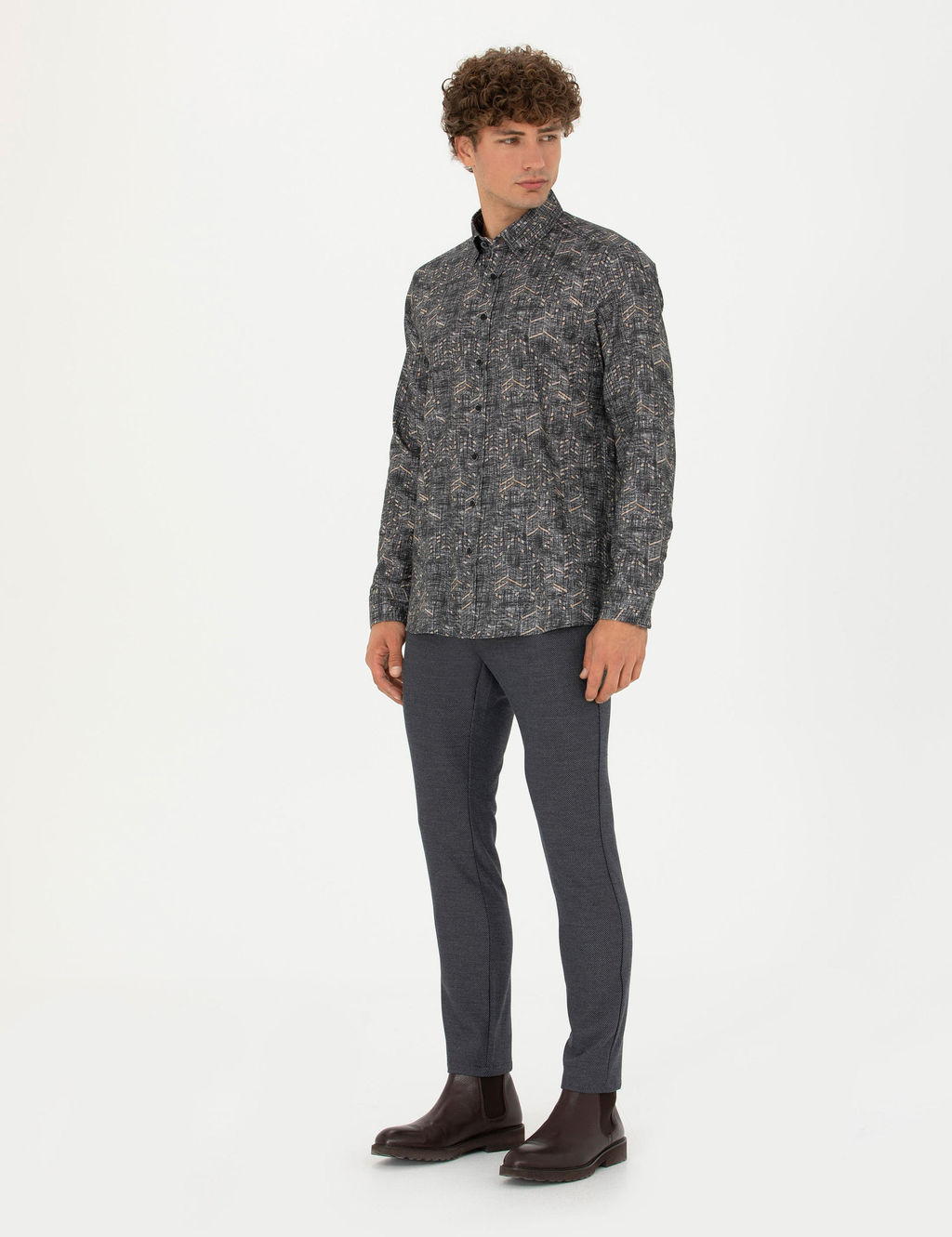 Siyah Regular Fit Uzun Kollu G_mlek - Pierre cardin фото 4