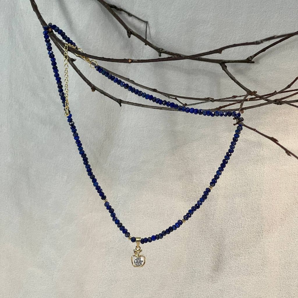 Чокер с подвеской из Лазурита 42 см +