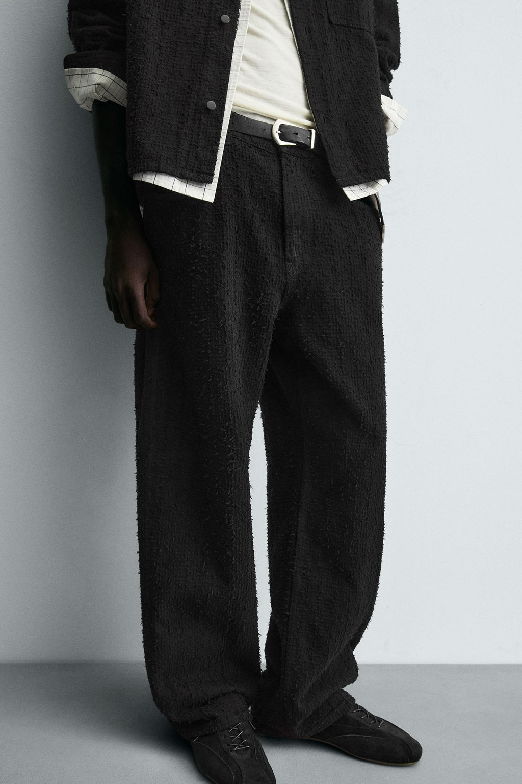 RELAXED FIT JEANS TEXTURE - Zara фото 6