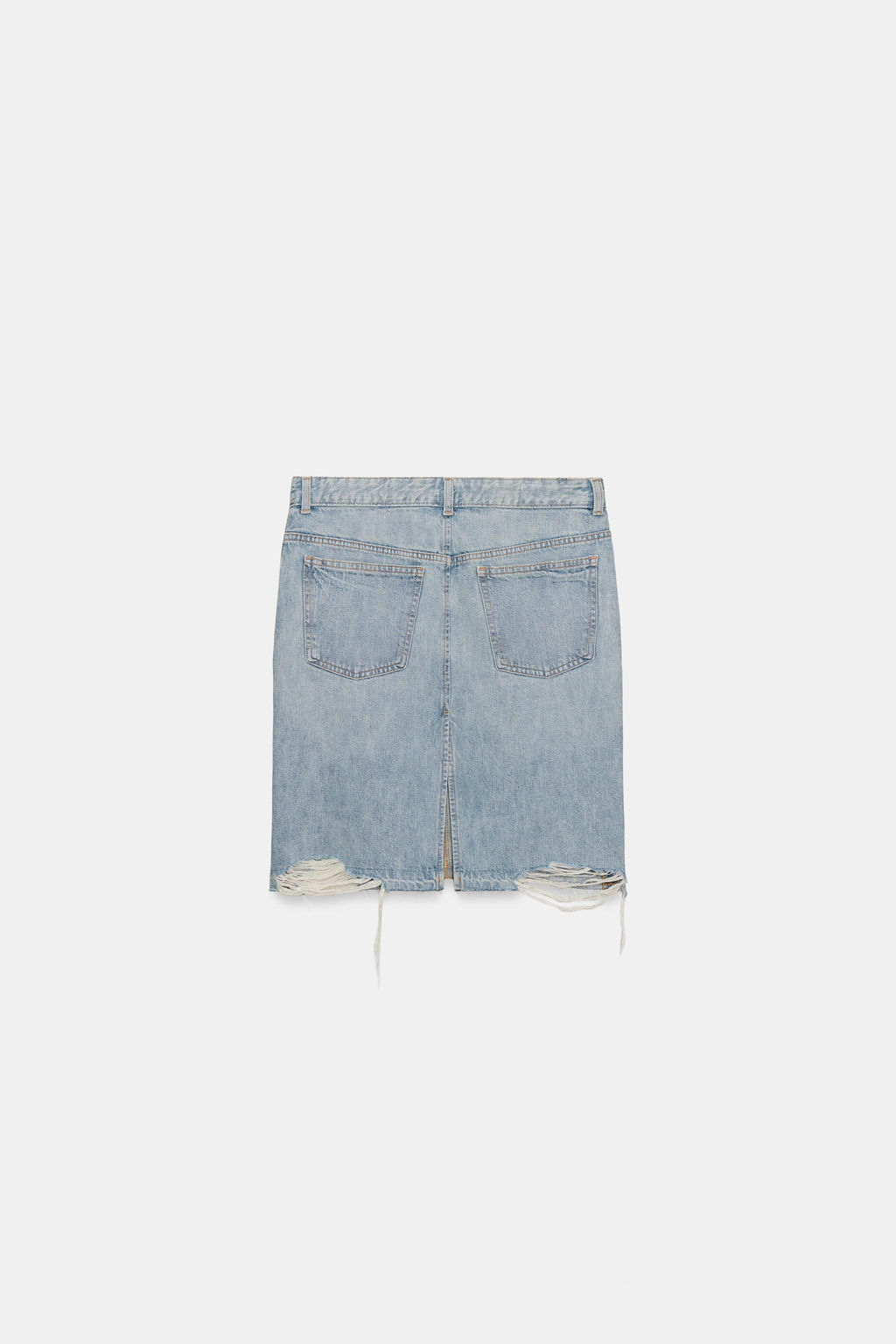 FALDA DENIM TRF ROTOS / Azul claro - Zara фото 8