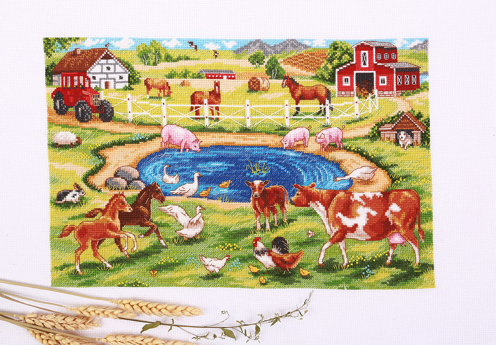 Набор для вышивания PANNA DE-7218 Утро на ферме 33.5 х 21.5 см