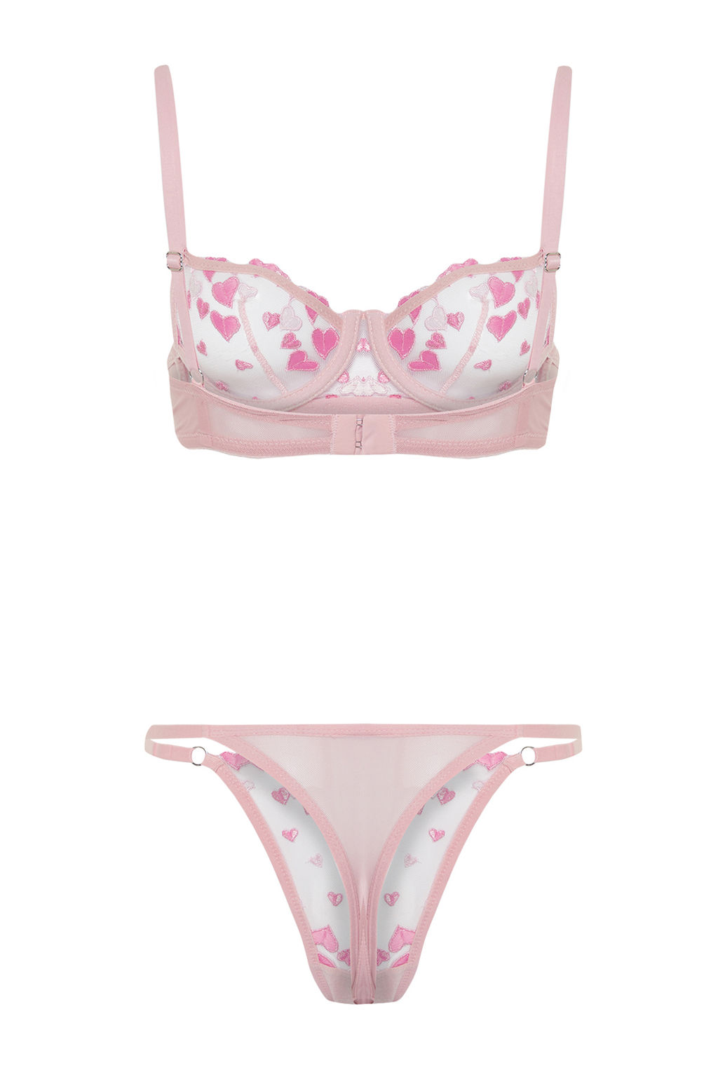 TRENDYOLMILLA Pembe Nak?sl? Dantelli Ip Ask?l? Kaps?z Orme Ic Camas?r? Tak?m? THMAW24CC00015 фото 8