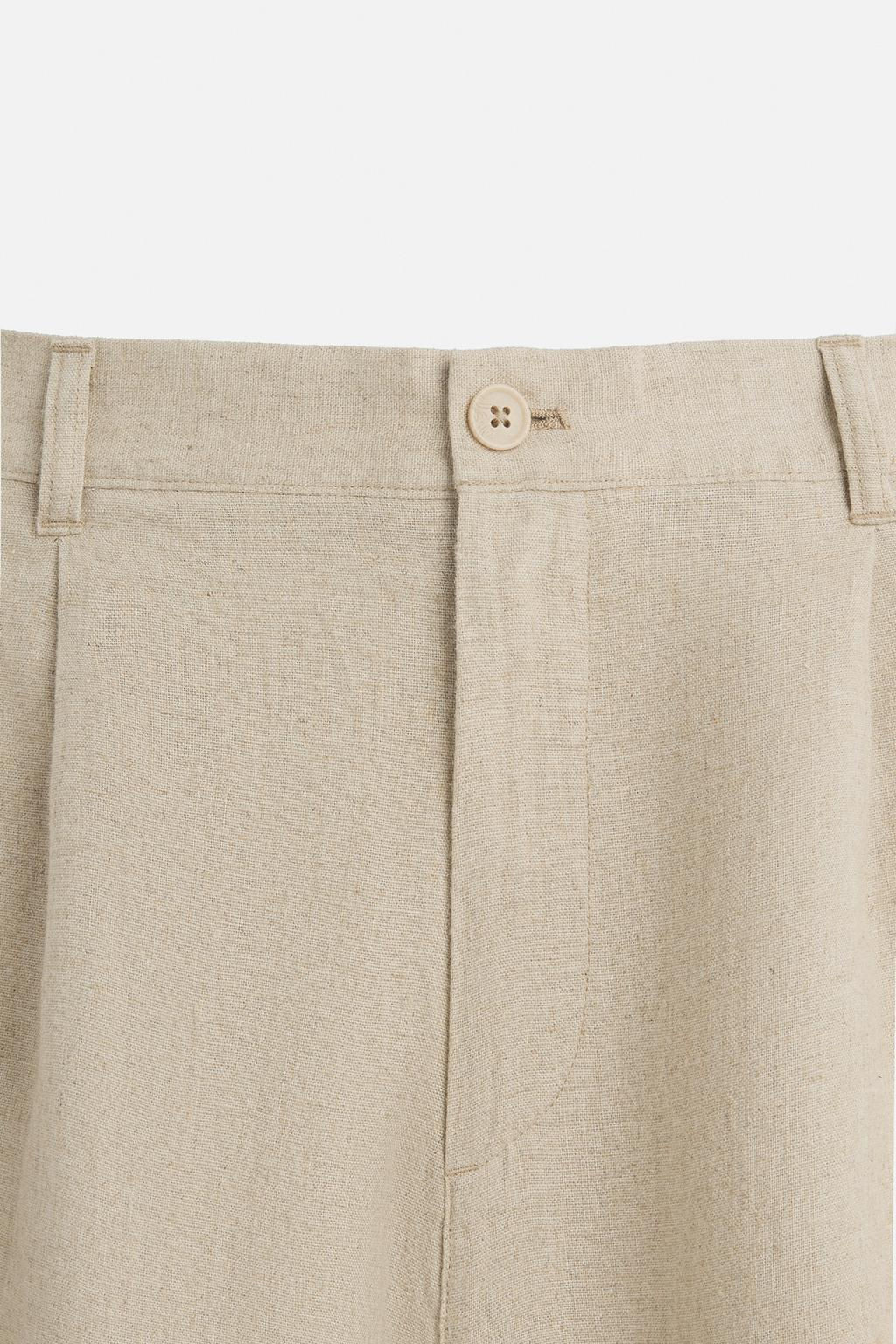 LINEN/VISCOSE OVERSIZE BERMUDA SHORTS - Zara фото 8