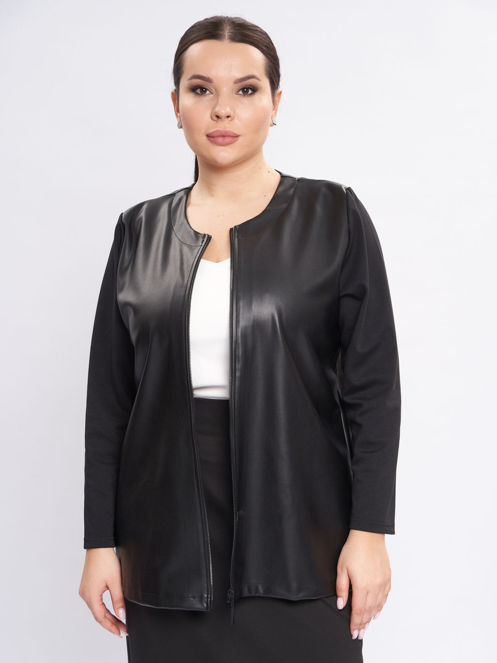 Жакет из эко-кожи GA04234BLK01 - Артесса фото 6