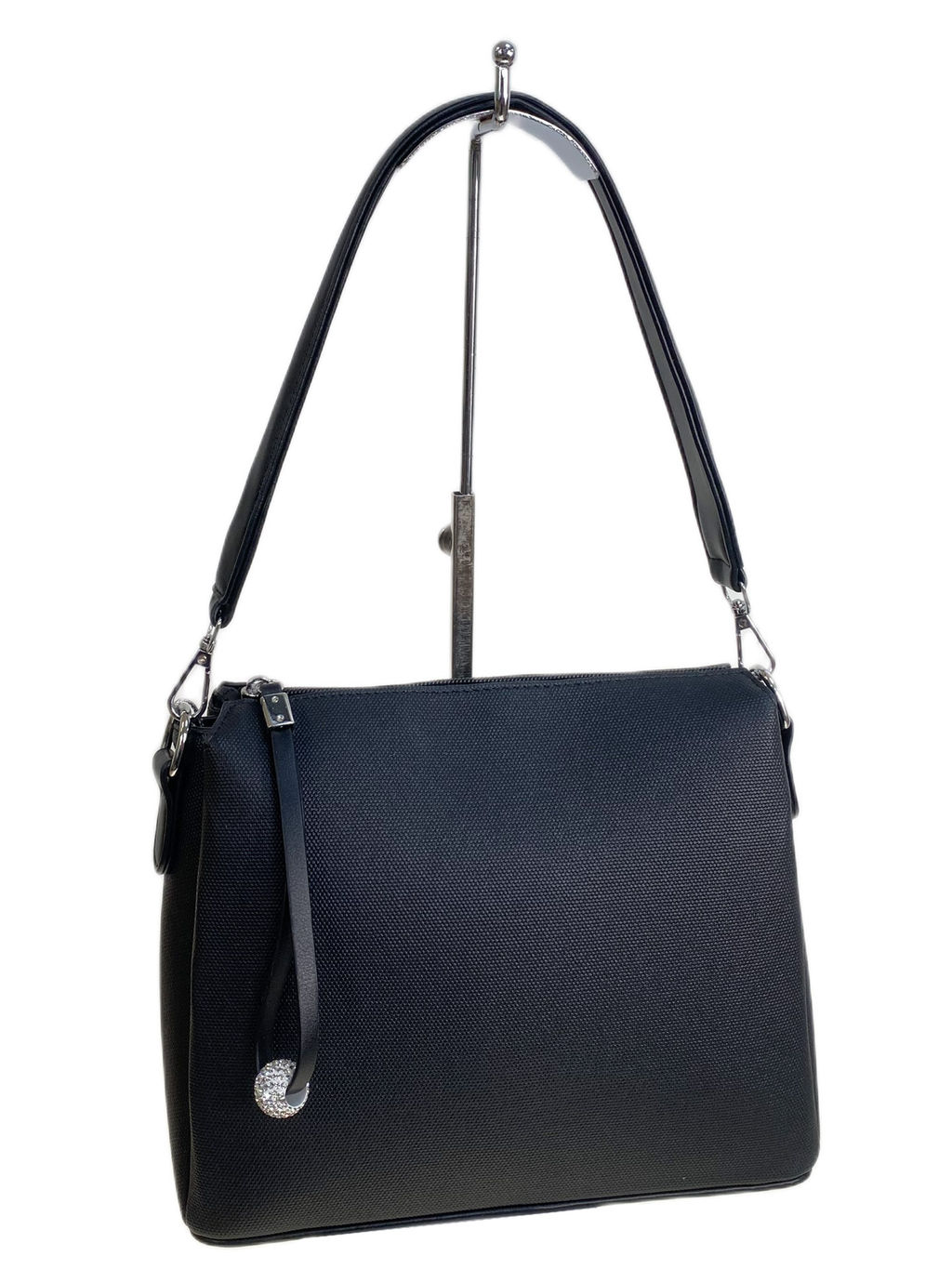 Женская сумка из искусственной кожи, цвет черный