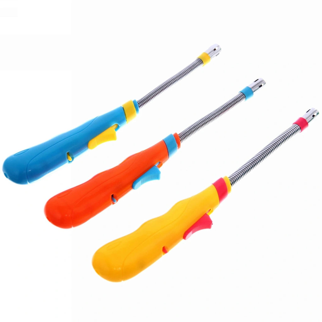 Цена за 5 шт. Зажигалка газовая для газовой плиты гибкая трубка 24см