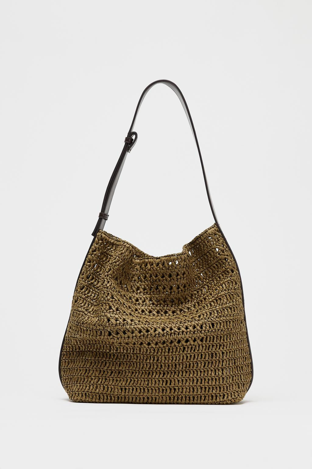 RAFFIA-EFFECT BUCKET BAG - Zara фото 3
