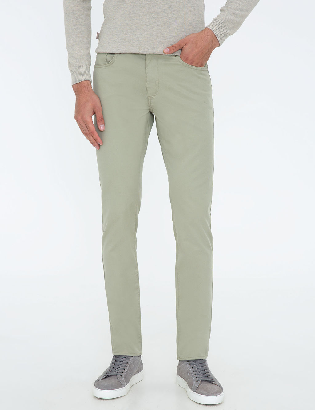 Su Ye_ili Slim Fit Kanvas Pantolon