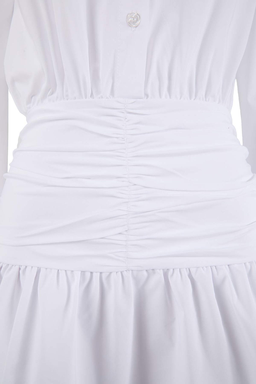 Ekru Bel Detayl? Mini Poplin Dokuma Elbise TWOSS26EL00118