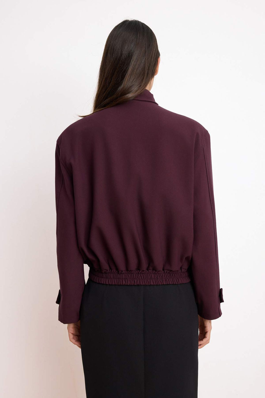 Bordo Oversize Kal?p Vatkal? Ince Mont TWOSS26MO00020 - Trendyolmilla фото 4