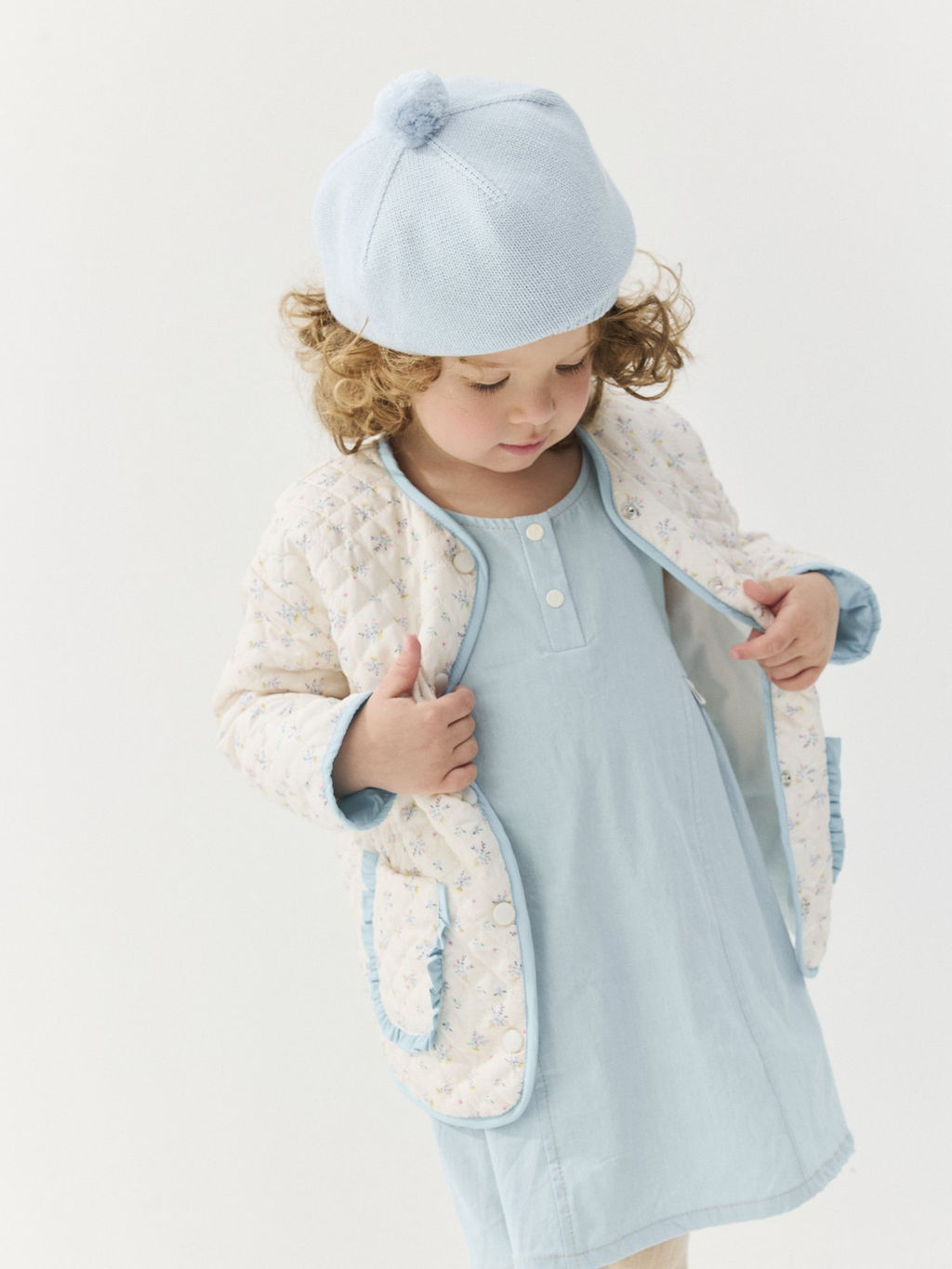 Берет хлопковый "Незабудка" 0+