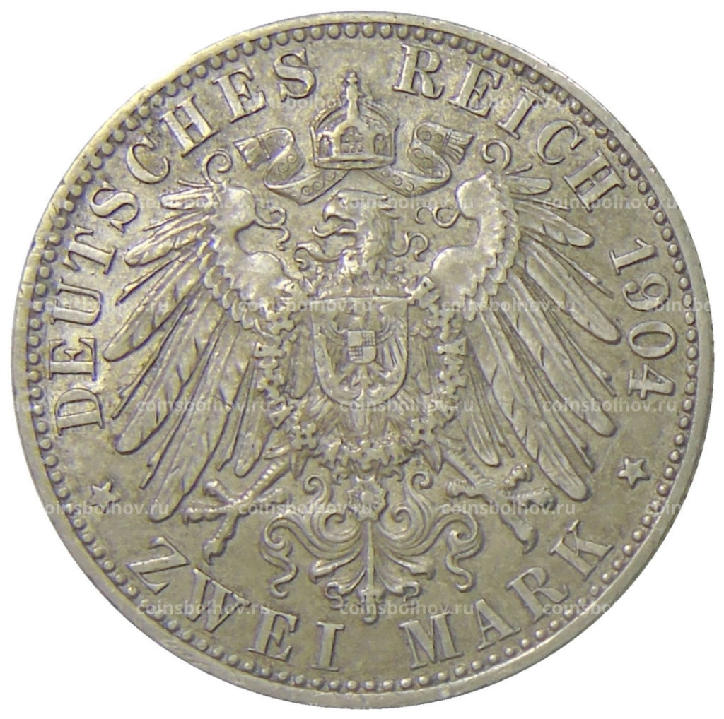 2 марки 1904 года J Германия (Бремен)